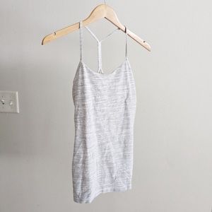 Lululemon Grey Stripe Tank Top